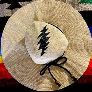 Grateful Dead lighting bolt, floppy beach hat